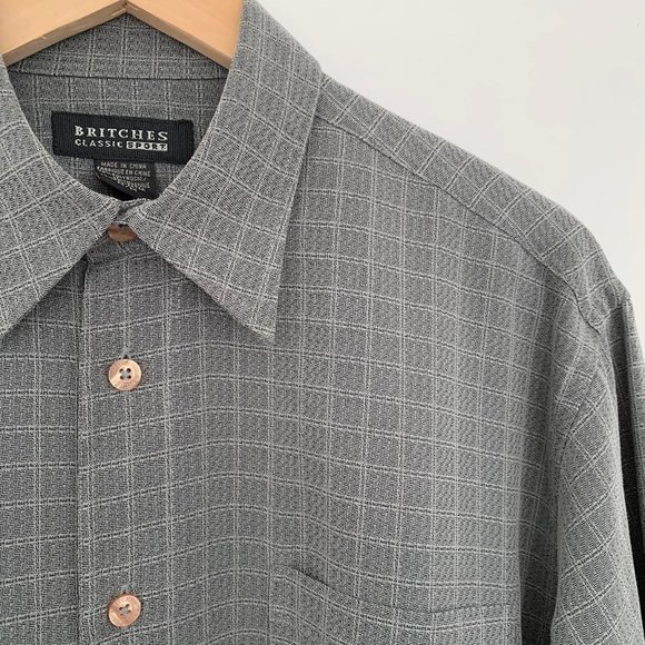 Britches - Size M - Grey Button Up Shirt - Picture 2 of 7